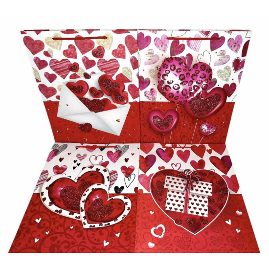 Пакет подарунковий 210гр, 18 х 23 х 8,5см (12шт/уп) Різнокольоровий Unison (11382-57-192S)