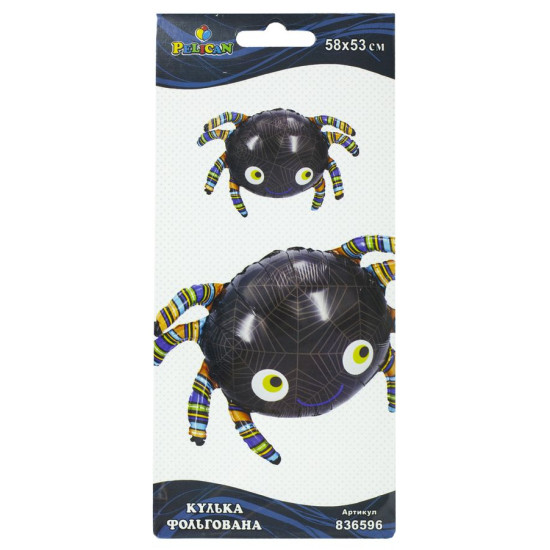 Шарик фольгированный Pelican, Паук, 58см Черный Pelican (836596)