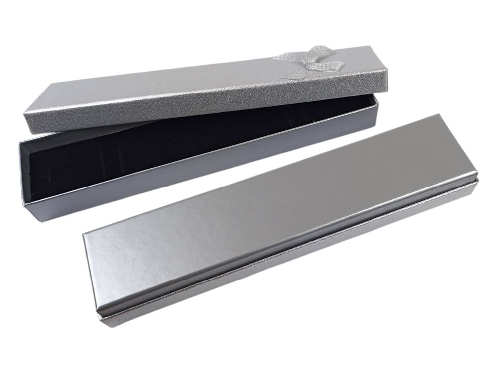 Подарочная коробка ювелирная, 4,5 х 20 х 2,5см, серебро (J00320 silver)