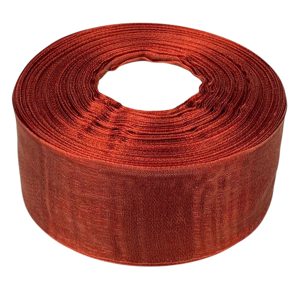 Стрічка з органзи "бургунді" 4,0 см х 50 ярдів Коричневий Marill (D02040-bk33)