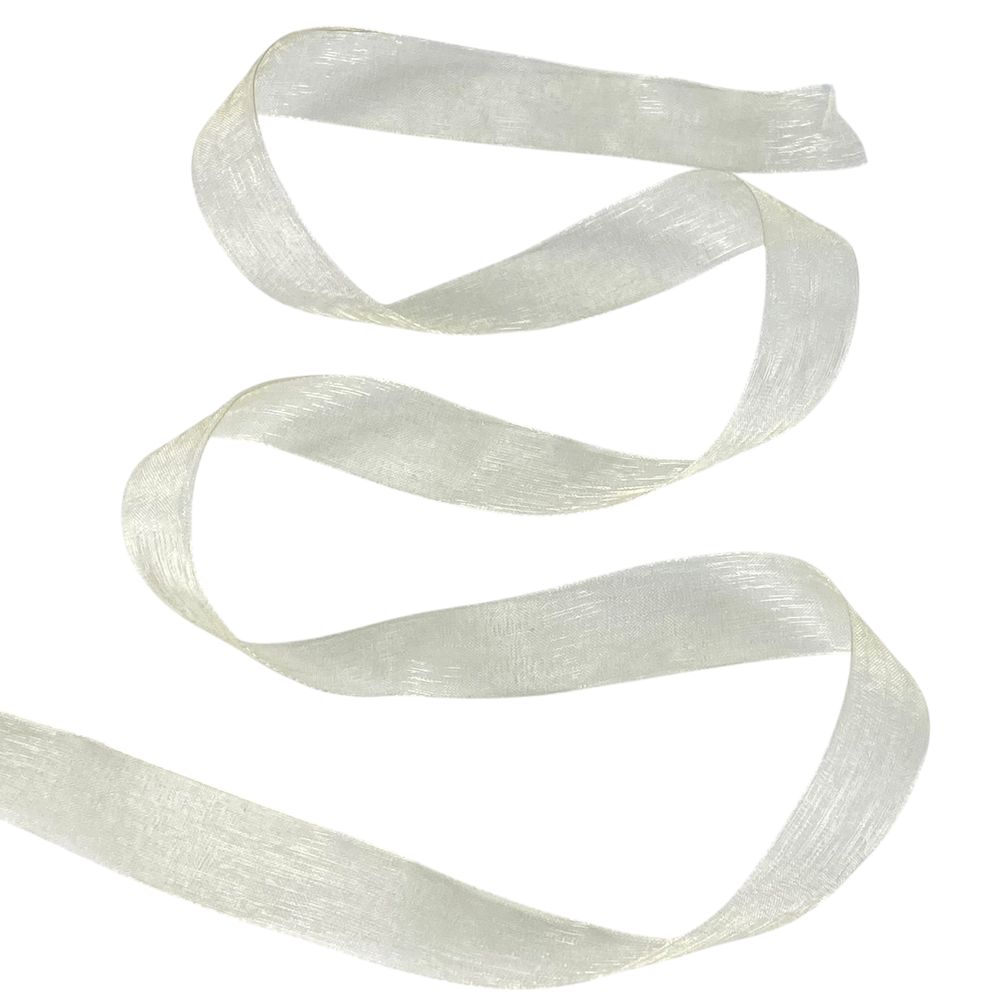 Стрічка з органзи кремова 2,0 см х 50 ярдів Бежевий Marill (D02020-1002)