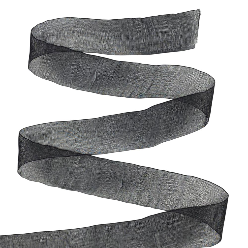 Стрічка з органзи чорна 2,5 см х 50 ярдів Чорний Marill (D02025-1039)