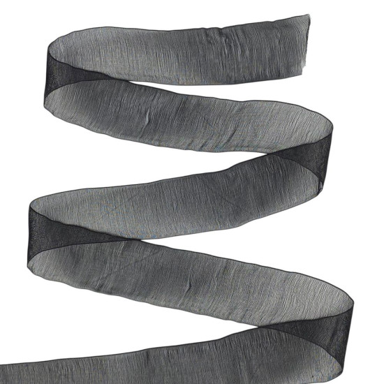 Стрічка з органзи чорна 2,5 см х 50 ярдів Чорний Marill (D02025-1039)