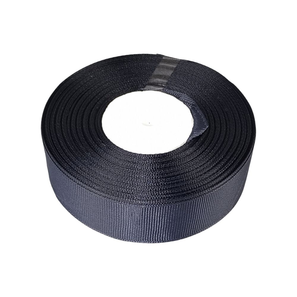 Репсова стрічка 2,5см* 23 м графітова (D00225-A3-242)