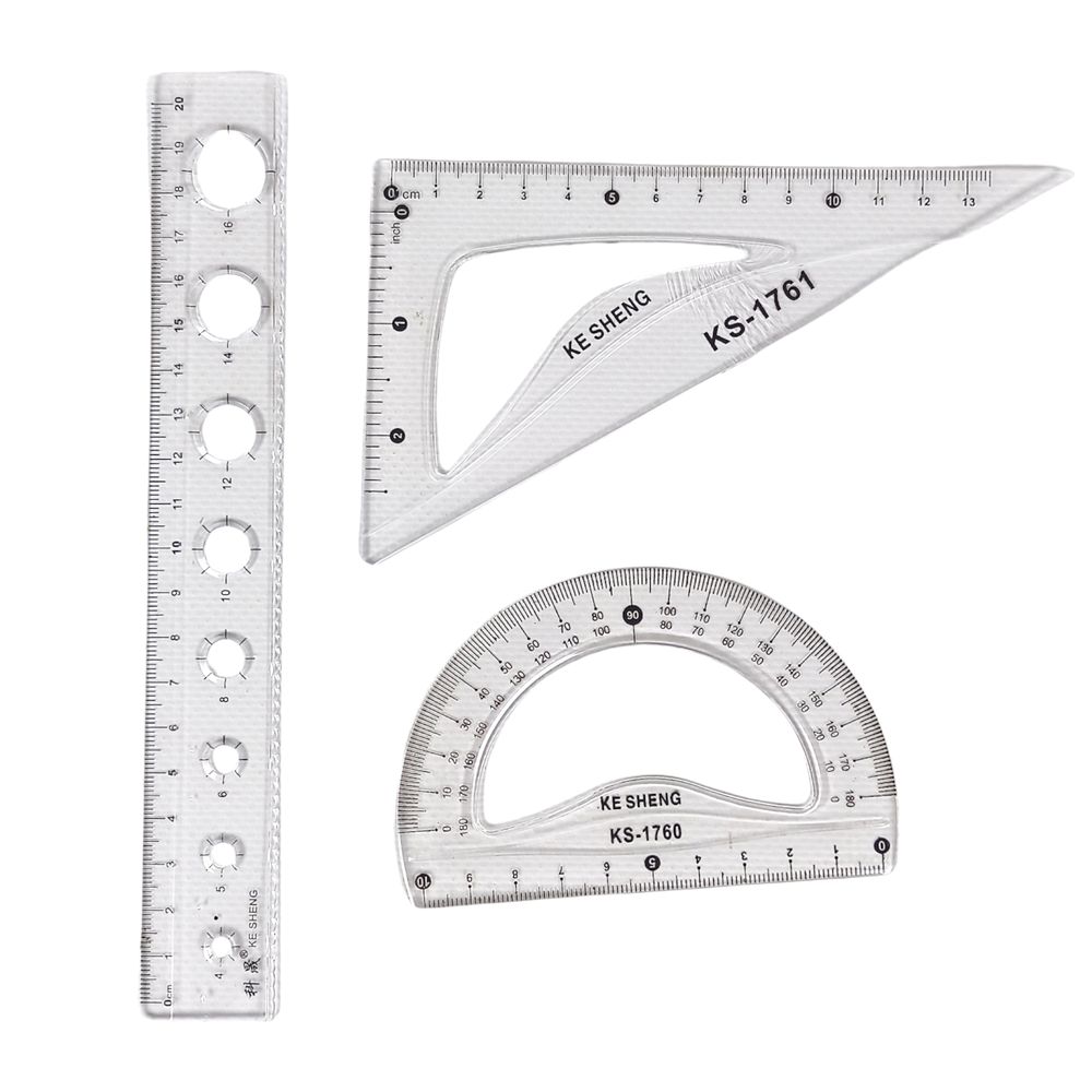 Набор линеек в конверте на кнопке. 4 предмета, "Зайчик Kuromi" Разноцветный Без бренда (2042)