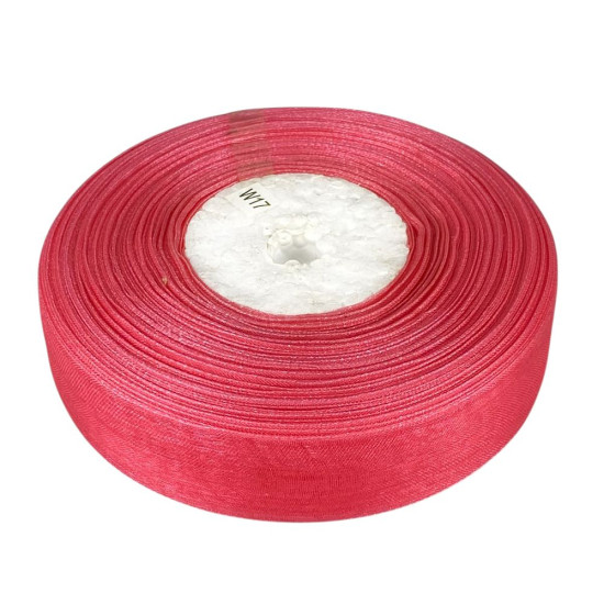 Стрічка з органзи "чайна троянда" 2,0 см х 50 ярдів Червоний Marill (D02020-260)