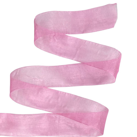 Стрічка з органзи малинова 4,0 см х 50 ярдів Рожевий Marill (D02040-94)