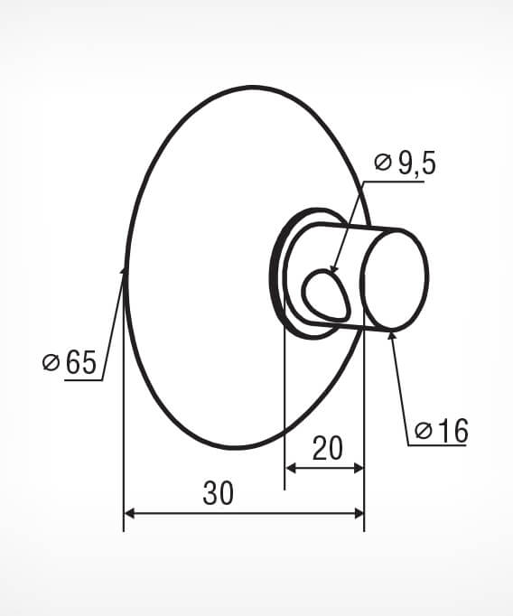 Присоска для прапорця d=3см Прозорий Unison (780003)