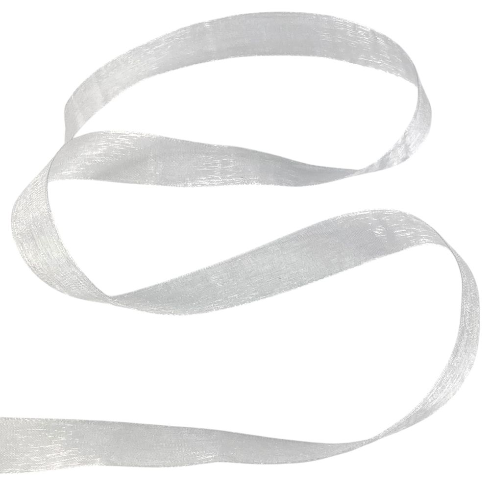 Стрічка з органзи біла 2,0 см х 50 ярдів Білий Marill (D02020-1001)