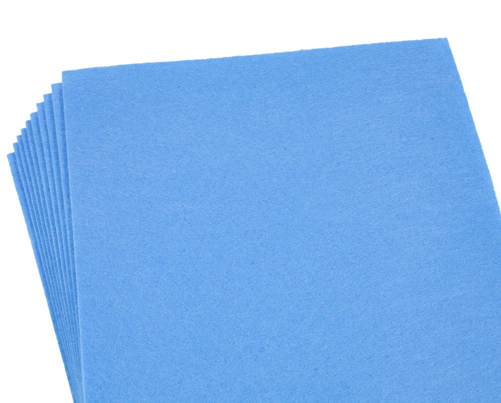 Фетр 20 х 30см, 1,2мм, 10 листов, тёмно голубой Голубой Unison (170HQ-019)