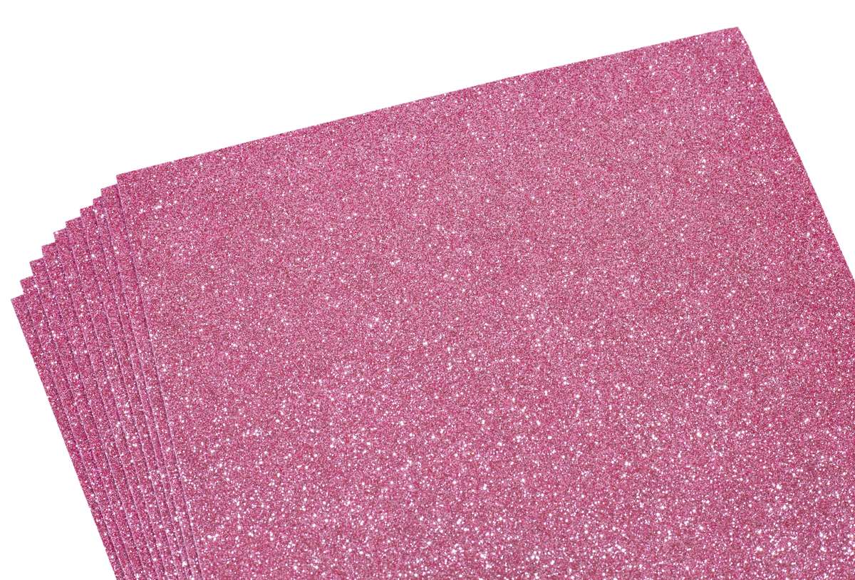 Фоамиран с глиттером  1,7мм, 10 листов, розовый Розовый Unison (17GLA4-034)