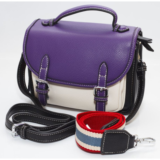 Сумка женская фиолетовая 17х21см экокожа (8999 violet)