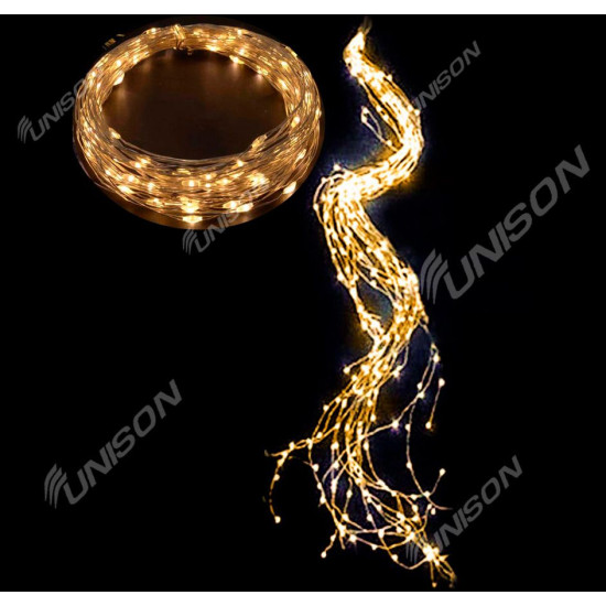 ПУЧОК-РОСА 200LED, 10 линий по 2м, теплый белый (1279-07)