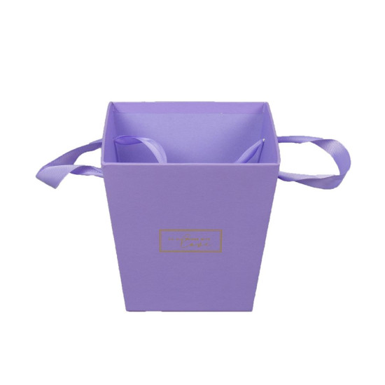 Коробка декоративна  для квітів 14,5 x 11 x 15см Фіолетовий Unison (W3243)