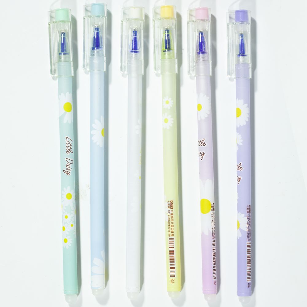 Ручка детская гель "пиши-стирай" "Цветы" синяя (1817-2-QX)