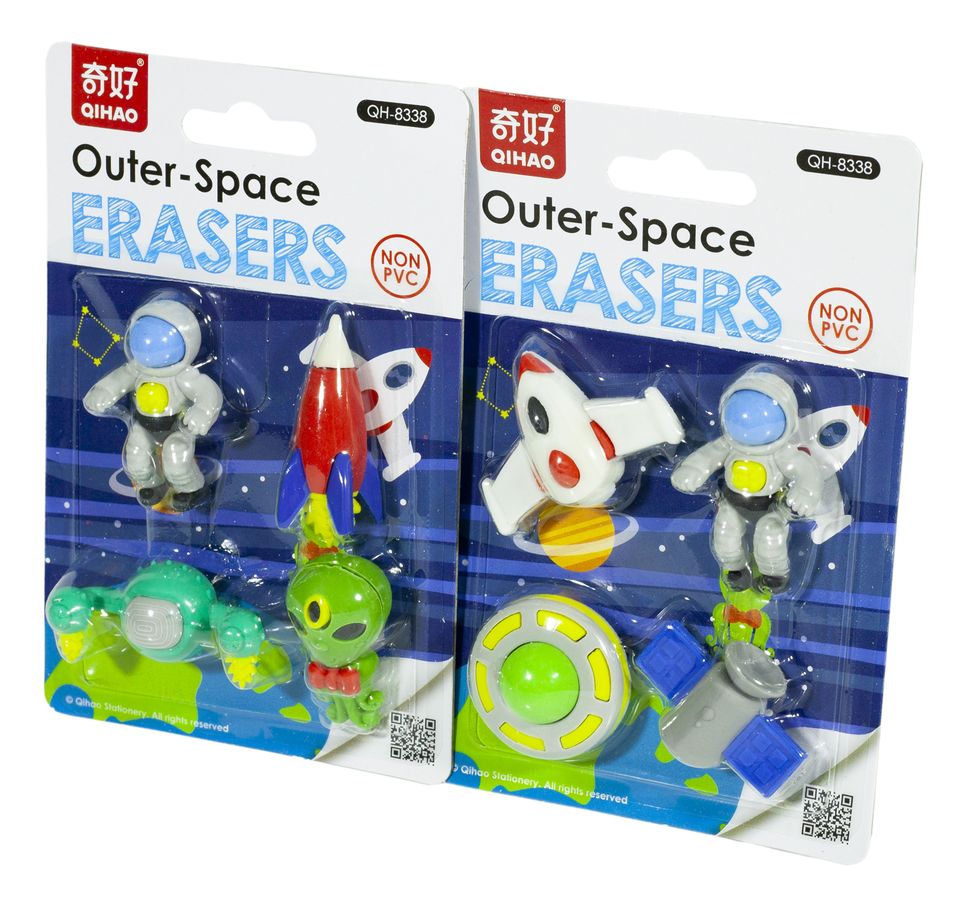 Резинка-в н-ре 4шт."Космический-объёмн." 2в.(36*12) (8338)