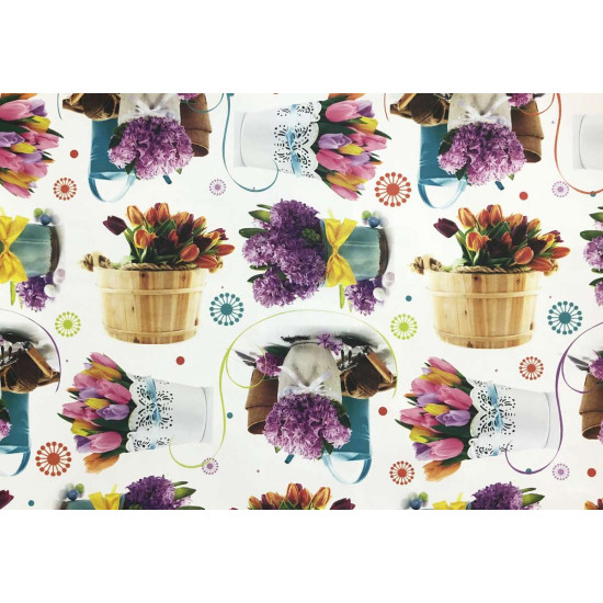 Бумага упаковочная мелованная 80г 10 листов  100 х 70см Белый Unison (PVM10-11)