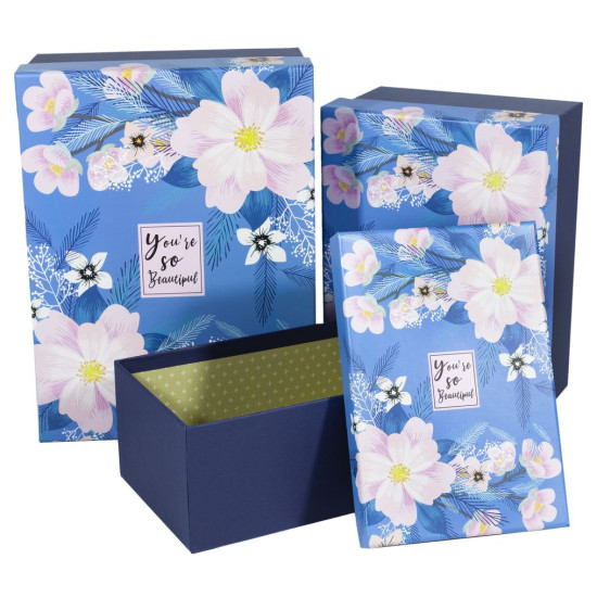 Коробки подарочные прямоугольные, в наборе -3шт., Unison, B18-14 (B18-14)