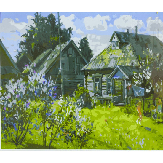 Картина по номерам 40х50,  "деревня" (6054EOTG_O)