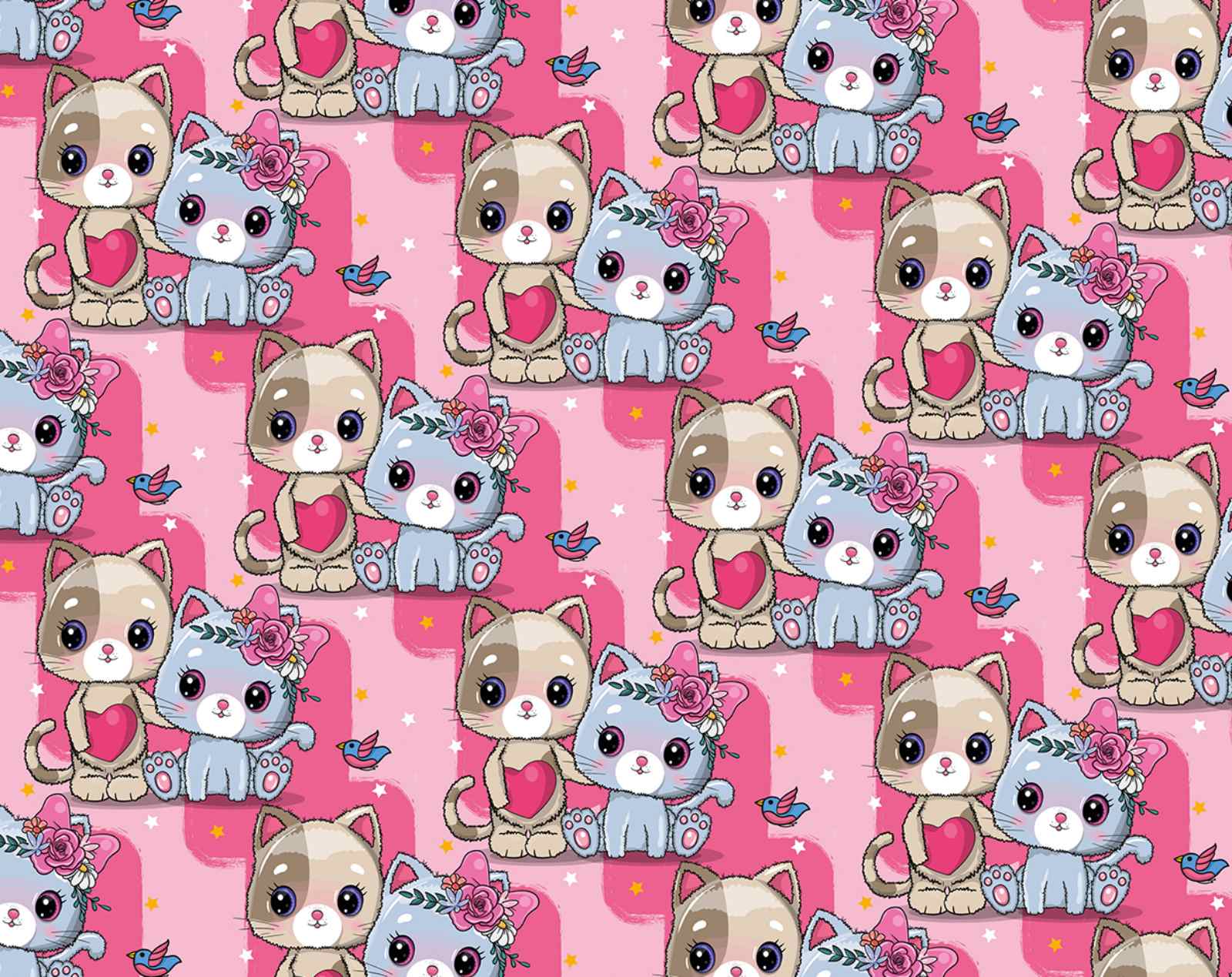 Бумага упаковочная мелованная 80г 10 листов  100 х 70см Розовый Unison (PVM10-218)