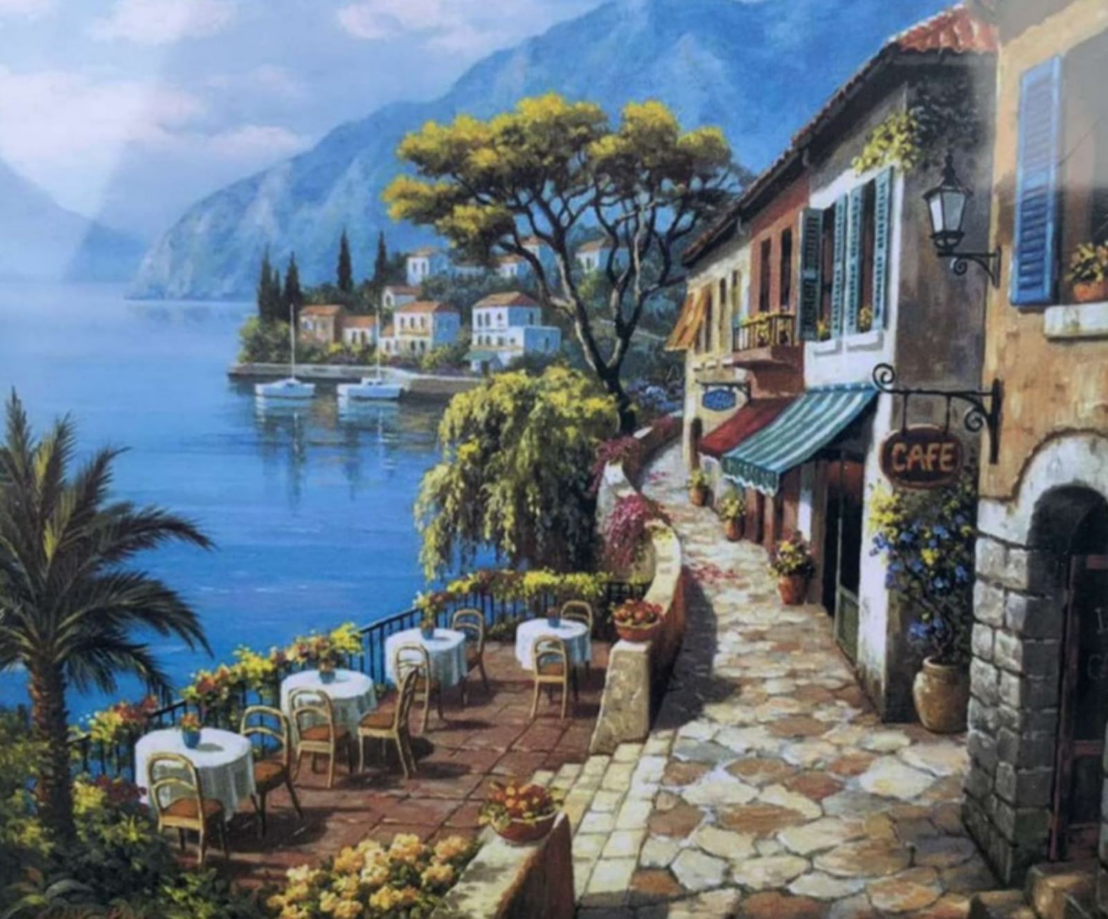 Картина по номерам 30 х 40см "Город у моря" OPP Разноцветный Unison (85EKTL_O)