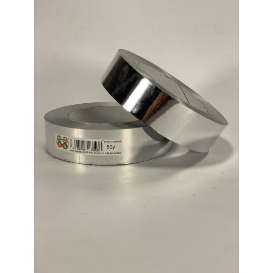 Лента пластиковая 3см, 50 ярд,  серебрянная металлизированная , BELATEX (MET30-silver)