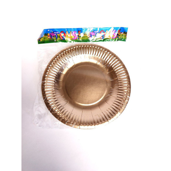 Тарелки картонные розовое золото 18см, 10шт/уп Розовый Unison (7500-35)