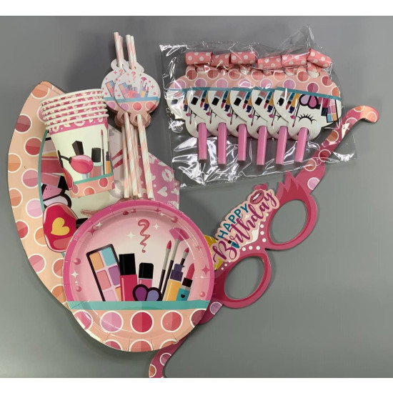 Набор одноразовй посуды "Косметика" Розовый Unison (7500-82)