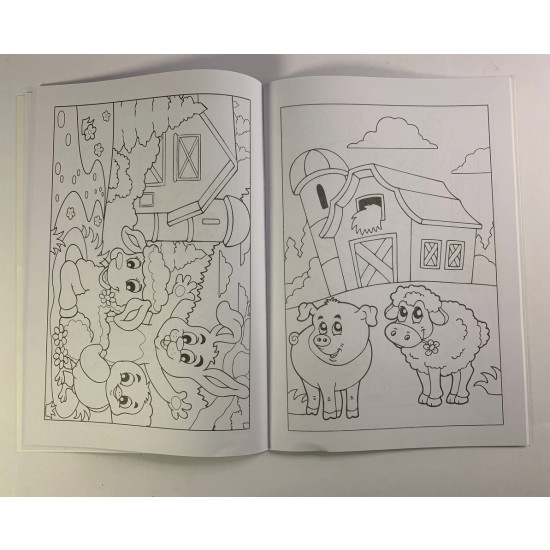 Раскраска "Веселая  ферма" А4, 72 листа Unison (12В-010(ВФ))