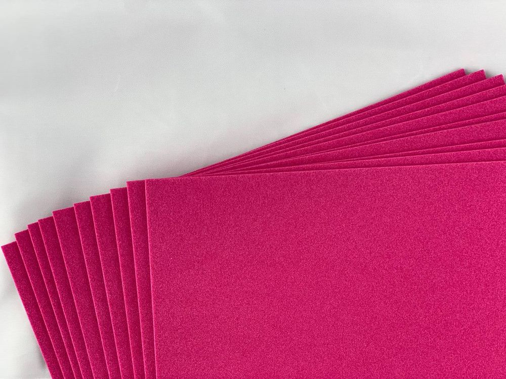 Фоамиран 20 х 30см, 2.0±0.1мм, 10 листов,темно-розовый" Розовый Без бренда (20A4-057)