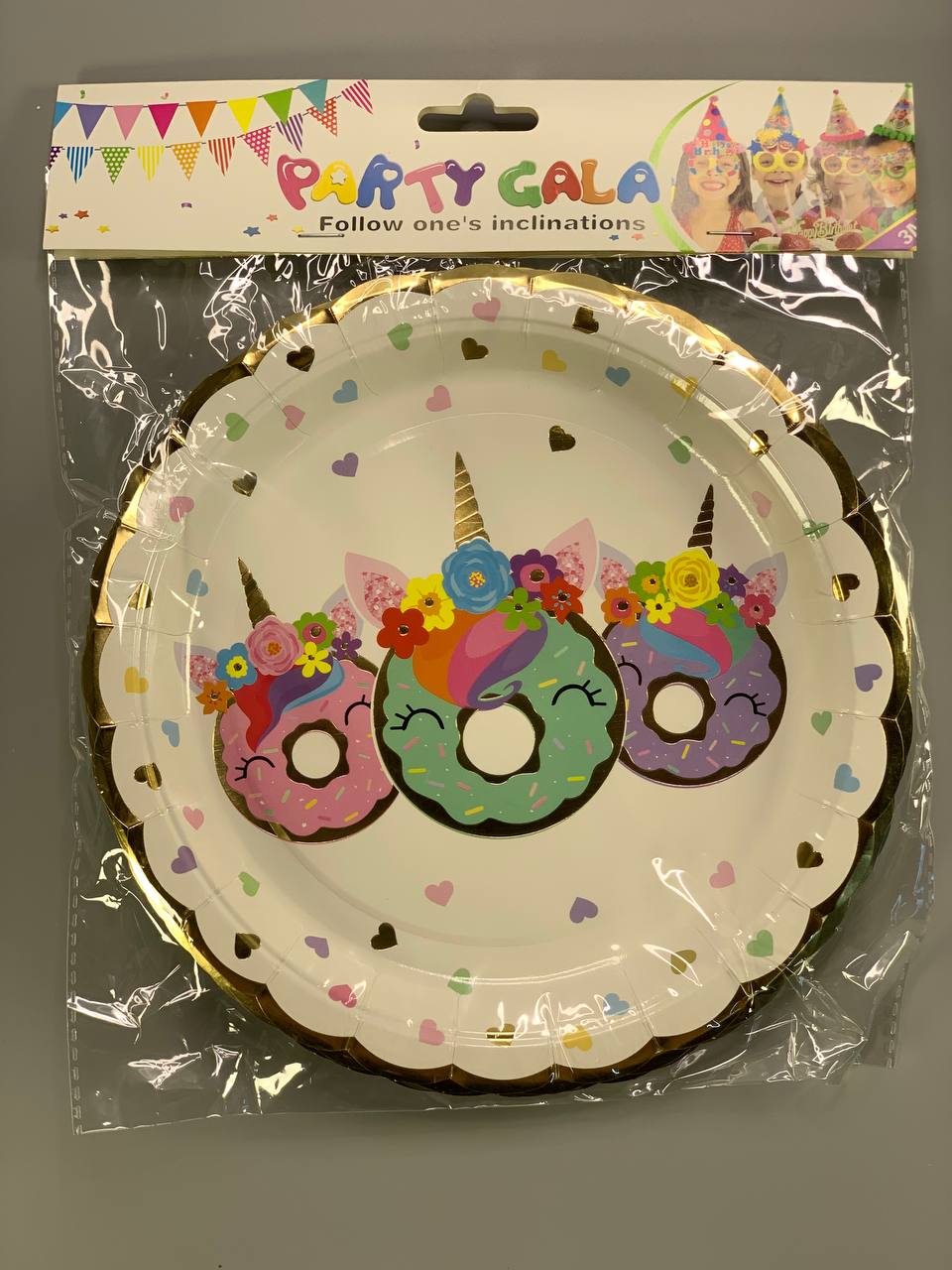 Тарелки картонные "Единорог", 6шт/уп Белый Unison (7500-37)