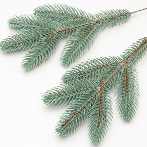 Ветка декоративной голубой ели  - 5 веточек, 28см Зеленый Unison (D-NY -5)