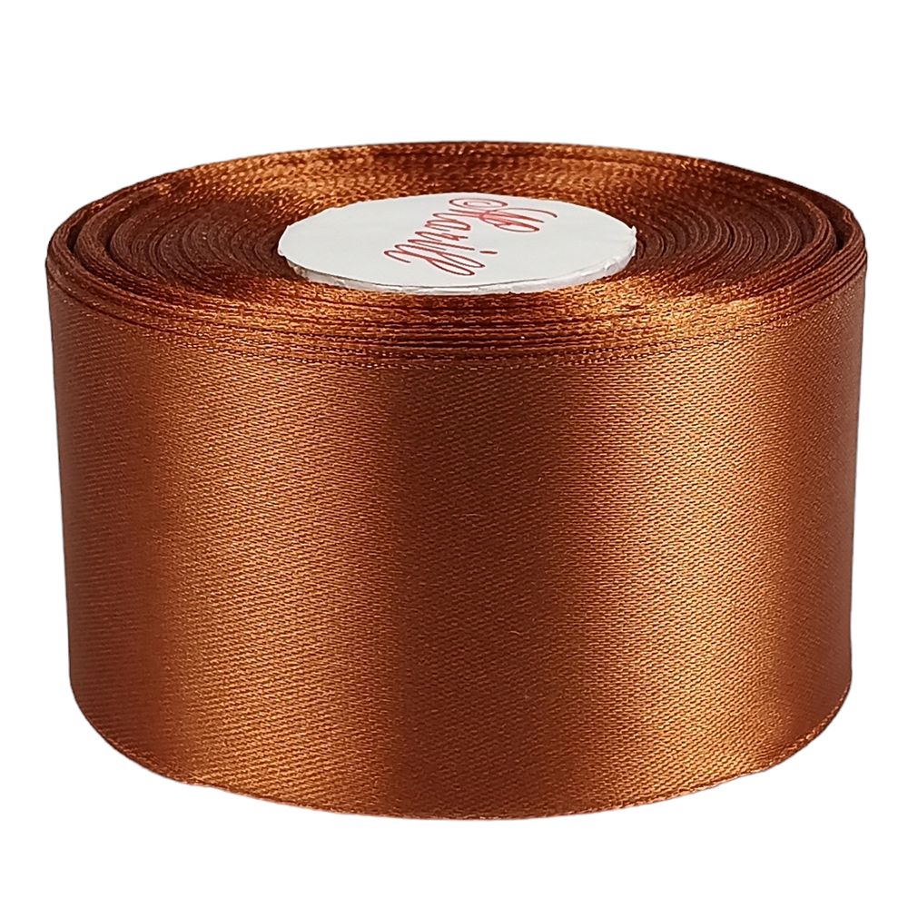 Атласная лента 4см (±5мм) x 33м Коричневый Marill (LA4033-158)