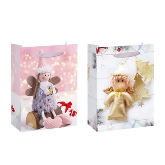 Новогодний подарочный пакет "Новогодние феи", 40х55х15см, Разноцветный Unison (DV-BK9606-2XL)