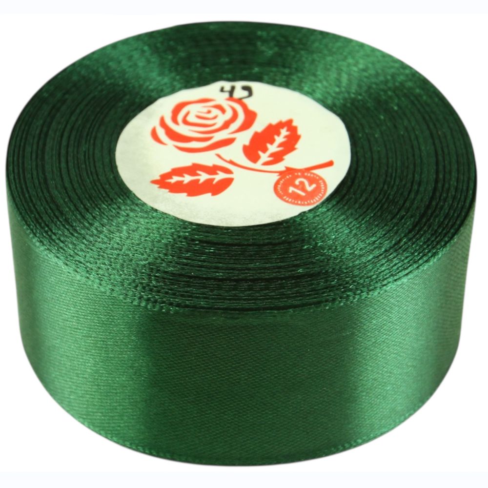 Атласна стрічка 4см (±5мм) x 33м Зелений Unison (LA4033-49)