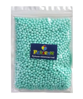 Пінопластові кульки діаметр 4-6мм  тіффані, 250мл Зелений Pelican (886126)