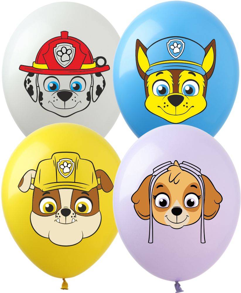 Кульки  12"(30сm) "Щенячий патруль"  10шт Різнокольоровий Pelican (828526)