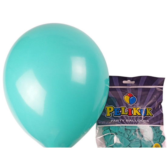 Шарики круглые Pelikuk 13' (33 см) пастель бирюзово-зеленый, 50шт/уп Зеленый Pelikuk (1350C-129)