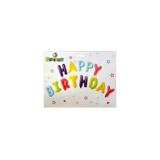 Набор из 13 шариков, Happy Birthday 40см, макарун Разноцветный Pelican (837105)