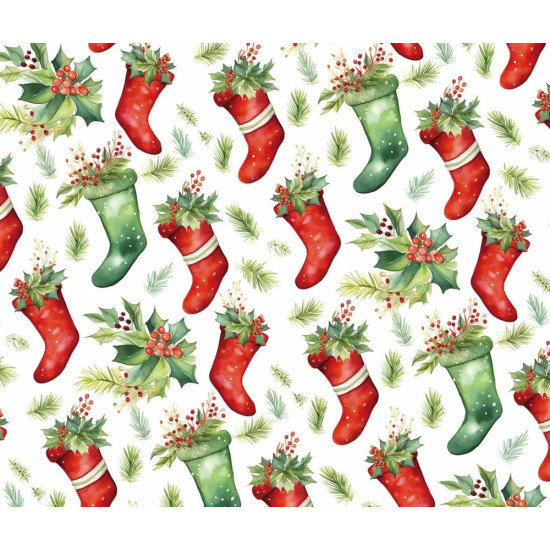 Бумага новогодняя для упаковки подарков 10 листов - 100 х 70 см 50г (PCZ10070-10-554)