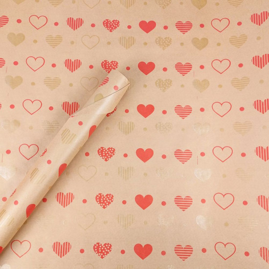 Бумага упаковочная крафт-двосторонний 0,7 х 7м (Пт 489.6)