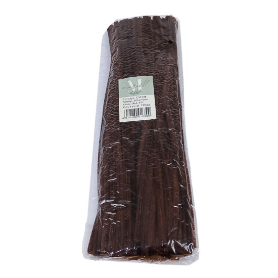 Синельная проволока, 300 х 6мм, коричневый, 100 шт (C30148-A-011)