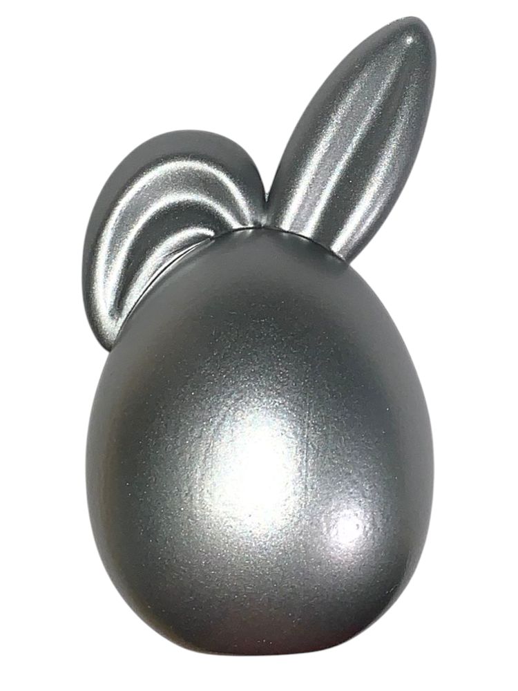 Пасхальное яйцо с ушами "Уханчик" 13 х 7см Серебро (L00159 Silver)