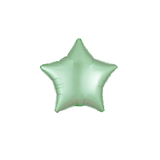 Шарик фольгированный Pelican 10' Звезда сатин зеленая 25 см, (цена за упак/5шт) (832740)