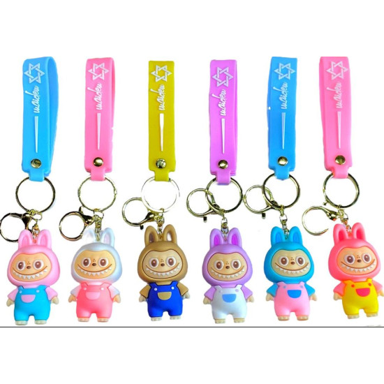 Брелок игрушка для ключей на рюкзак или сумку Labubu 7 см- (микс) Разноцветный Без бренда (KT-13)
