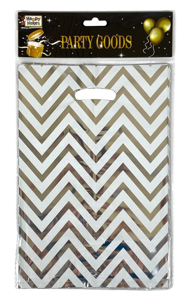 Пакеты подарочные полиэтиленовые 17 х 25см, 400мкм фольга, 10шт Unison (10718 silver)