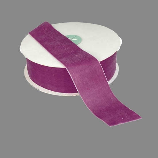 Бархатная лента  5 см (±5мм) х 20 ярдов Фиолетовый Marill (D00850- C 69)