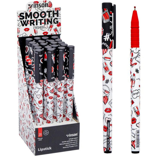 Ручка шариковая 0,7мм синяя, Vinson Разноцветный Vinson (A8)