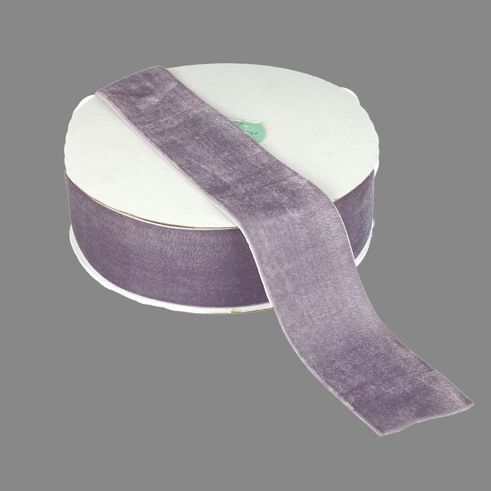 Бархатная лента  5 см (±5мм) х 20 ярдов Серый Marill (D00850- C 60)