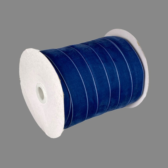 Бархатная лента  2,5 см х 50 ярдов Синий Marill (D00825-   67)